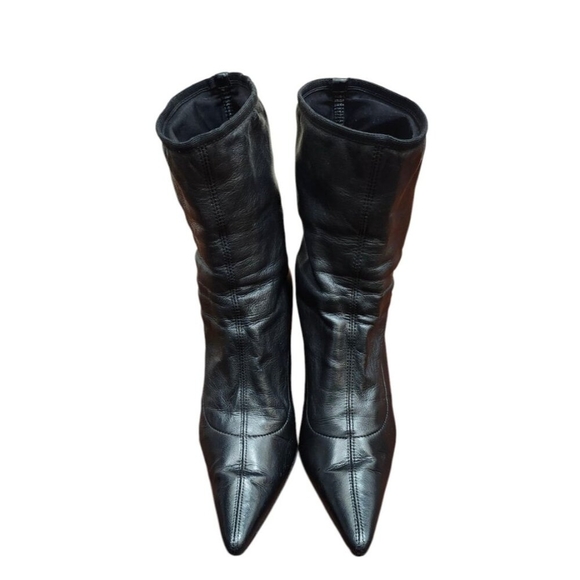 Gucci by Tom Ford S/S 2002 Bamboo Ankle Boots stretch leather bamboo heel bootie - Picture 7 of 15